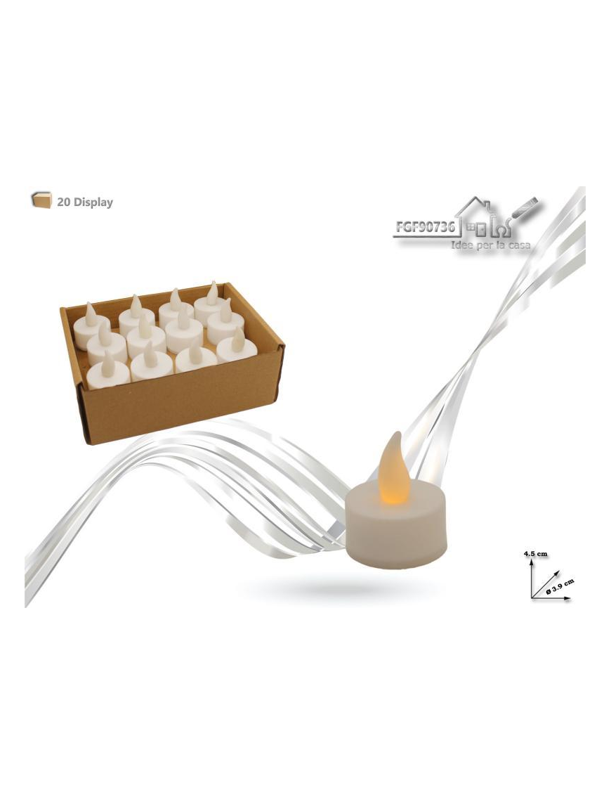 24 LUMINOUS TEA LIGHTS 3.9x4.5cm