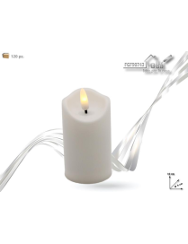 CANDELA PLASTICA LUMINOSA  BIANCA  5x10cm