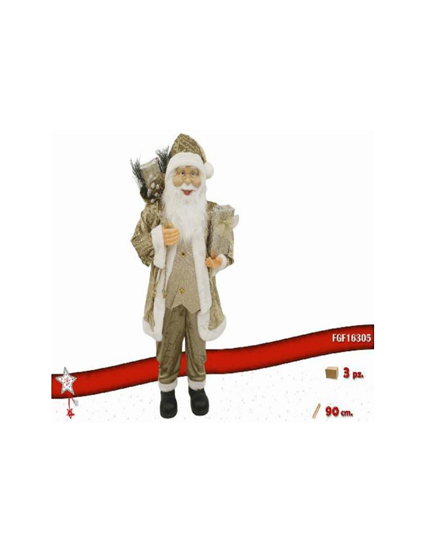 SANTA CLAUS GOLD DECORATION 90cm