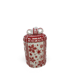 SNOWFLAKE LINE ROUND JAR 15x25cm