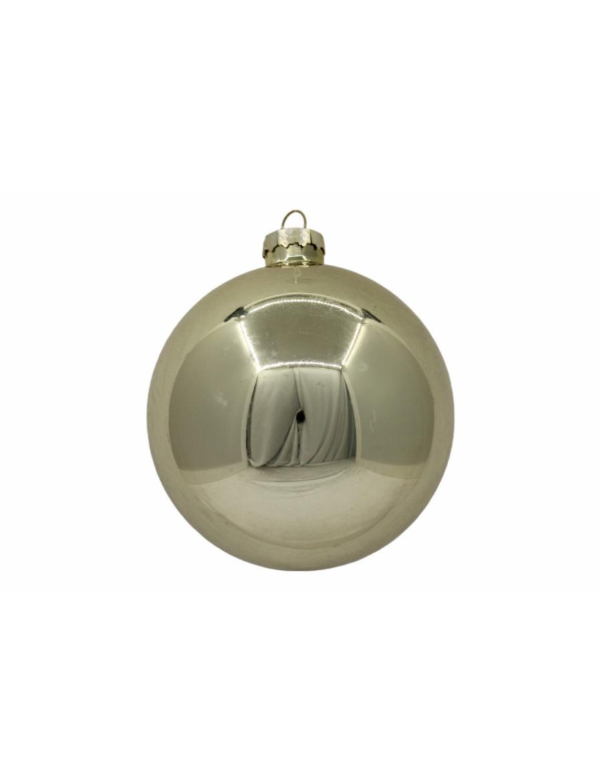 LINEA VETRO SFERA ORO 10cm 12pezzi