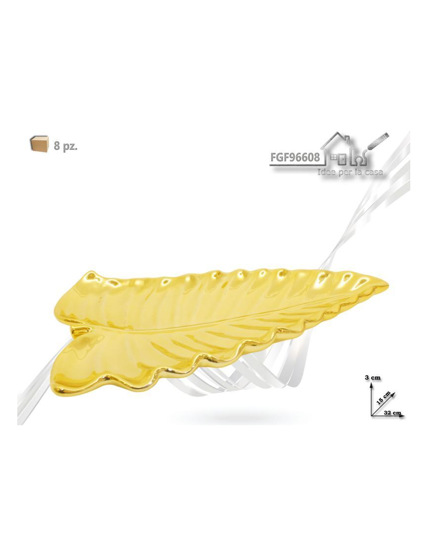 LINEA GOLD CENTROTAVOLA CERAMICA 32x15x3cm