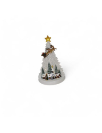 VILLAGGIO CON LUCE+MOVIMENTO+MUSICA 20x18x32cm