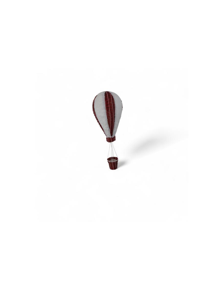 POLYSTYRENE + FABRIC HOT AIR BALLOON 21x60cm