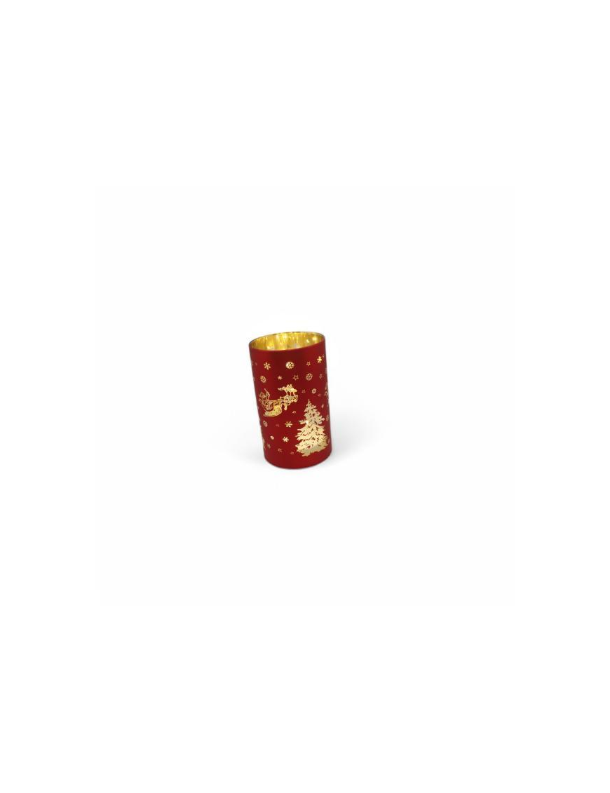 RED GLASS LINE LIGHT LAMP 9x16cm