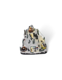 VILLAGE WITH LIGHT + MOVEMENT + MUSIC 30x24x28cm