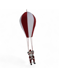 MONGOLFIERA CON BABBO NATALE 38x80cm CON LUCE