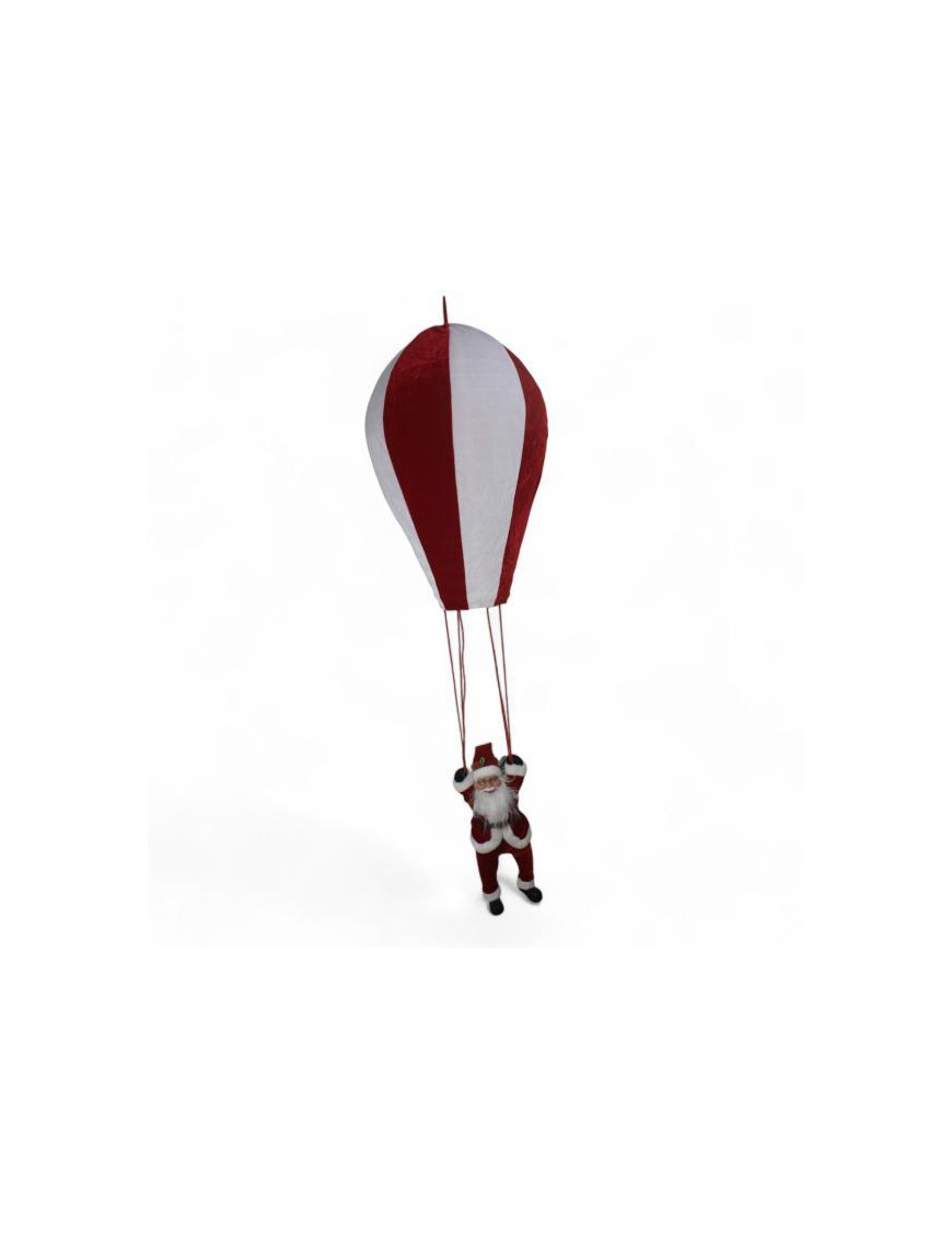 MONGOLFIERA CON BABBO NATALE 38x80cm CON LUCE