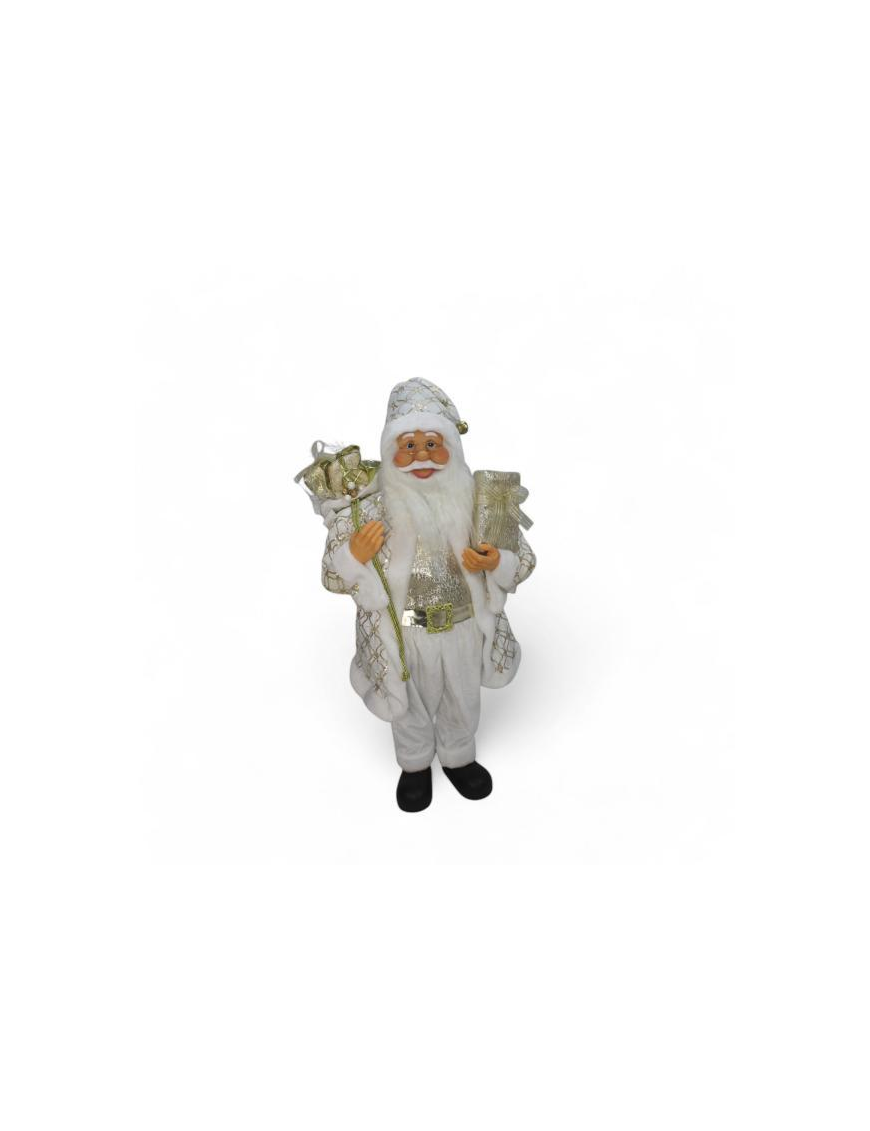 BABBO NATALE BIANCO  90cm CON LUCE+MUSICA