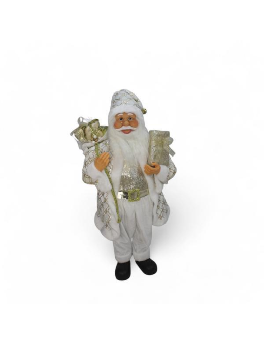90cm White Santa Claus with Light and Music
