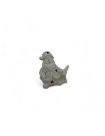 CERAMIC LINE WITH LED SANTA 12x10x21cm