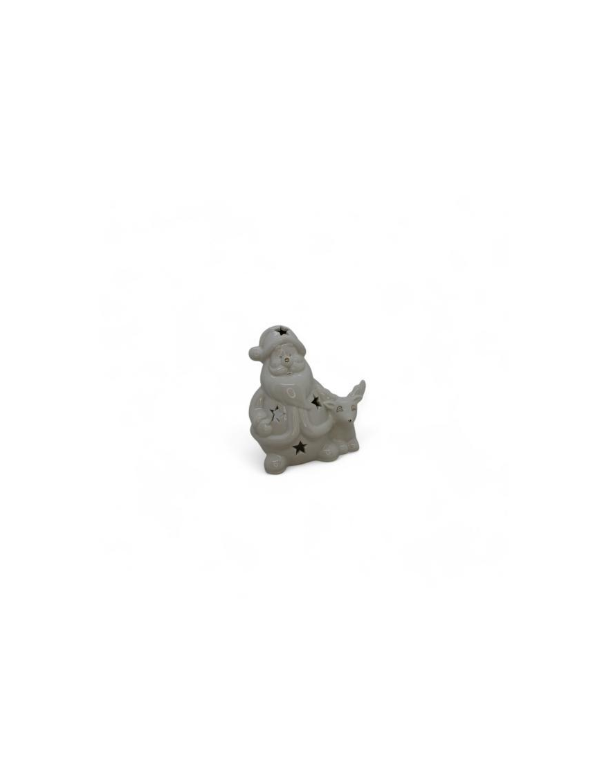 CERAMIC LINE WITH LED SANTA 12x10x21cm