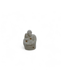 CERAMIC LINE WITH LED NATIVITY 12x10x21cm