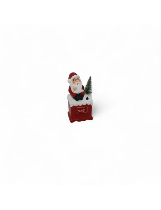 SOGGETTO NATALIZIO BABBO NATALE CON LED 8x6x15cm