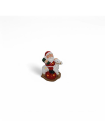 SOGGETTO NATALIZIO BABBO NATALE CON CAVALLO 14cm