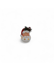 VISO BABBO NATALE CON LED  12cm