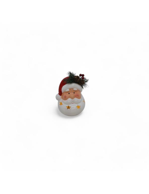 SANTA CLAUS FACE WITH LED 12cm