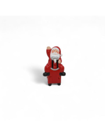 SANTA CLAUS WITH TROLLEY AND 23cm LED