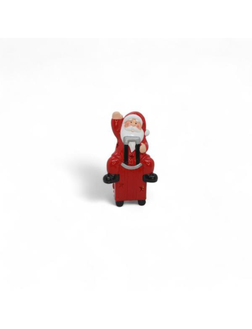 SANTA CLAUS WITH TROLLEY AND 23cm LED