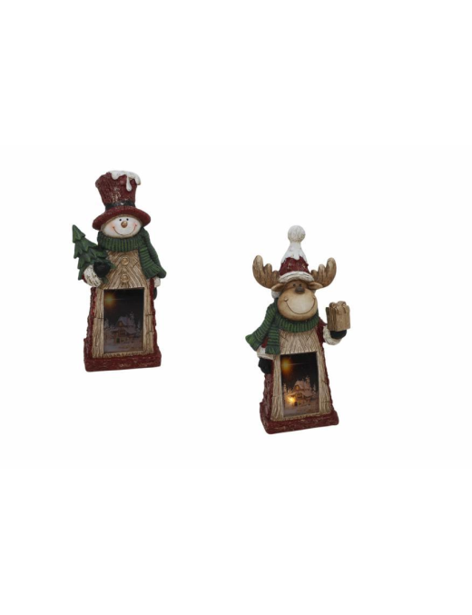 ASSORTED CHRISTMAS CHARACTERS WITH LED 24cm