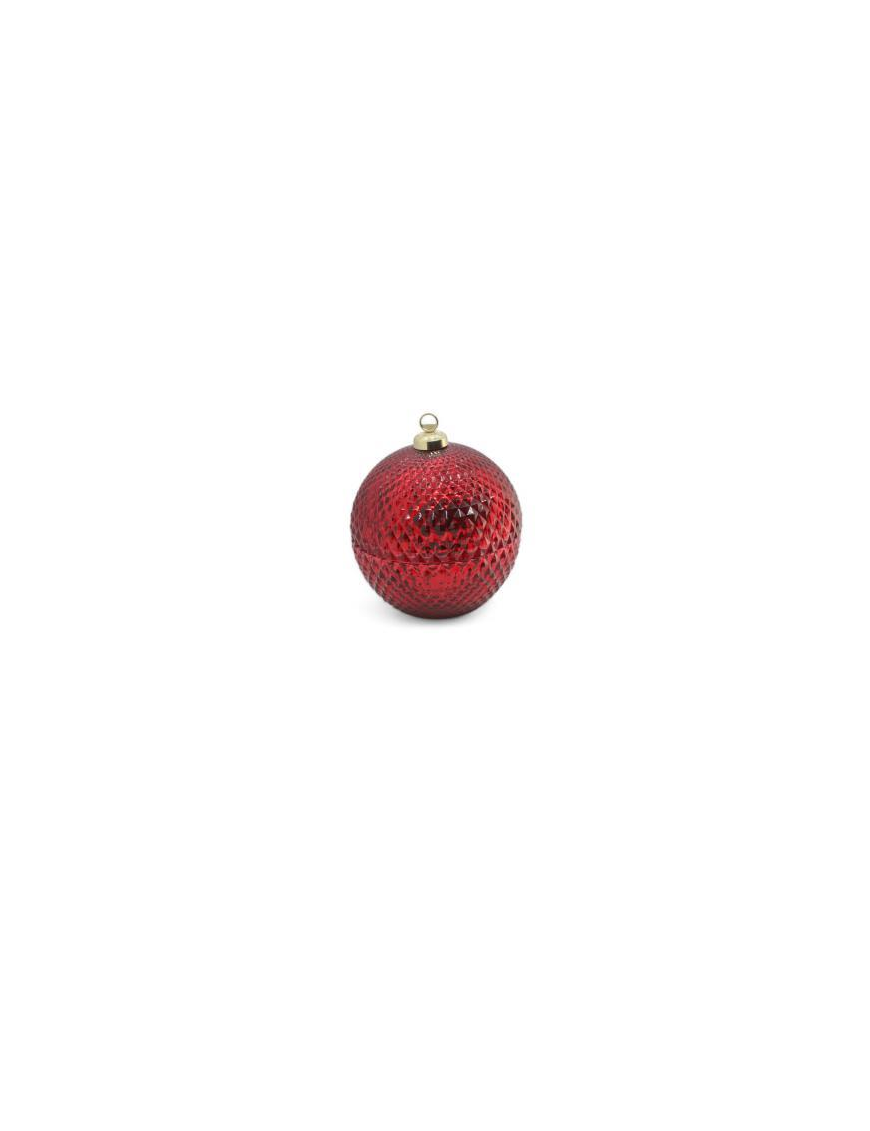 GLASS LINE OPENABLE SPHERE RED 13cm
