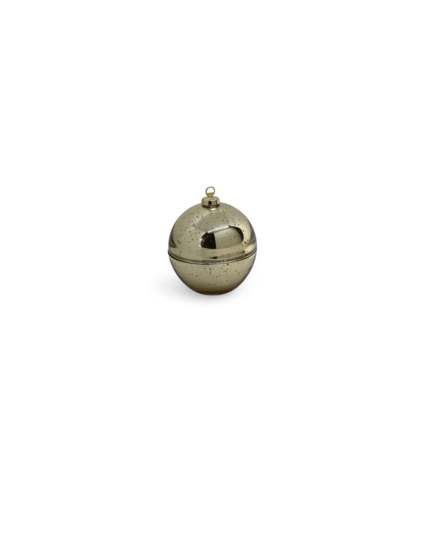 GLASS LINE OPENING SPHERE GOLD 13cm