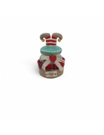JAR WITH TARTAN BASKET 1 piece 12x21cm