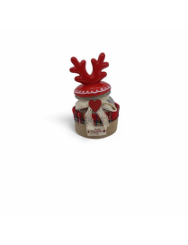 JAR WITH TARTAN BASKET 1 piece 12x21cm