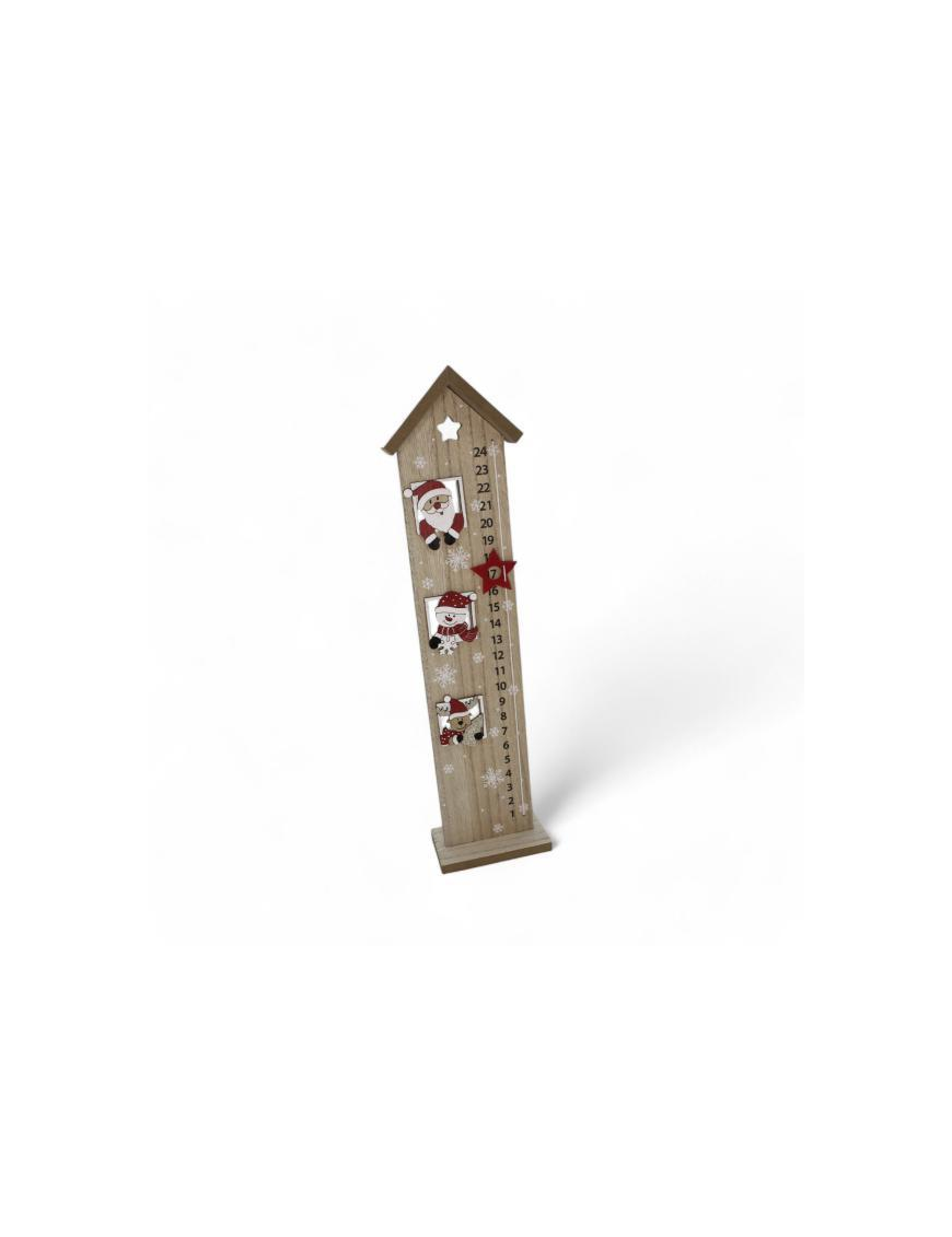 DECORATED WOODEN CALENDAR 41x10cm