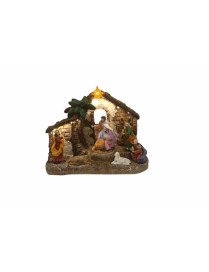 NATIVITA' CON MOVIMENTO+LUCE+MUSICA 29x15x21cm
