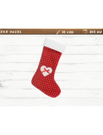 EPIPHANY STOCKING 30cm WOOL FABRIC WITH HEART