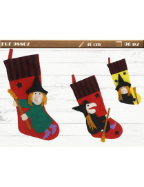 40cm FABRIC EPIPHANY STOCKING WITH BEFANA