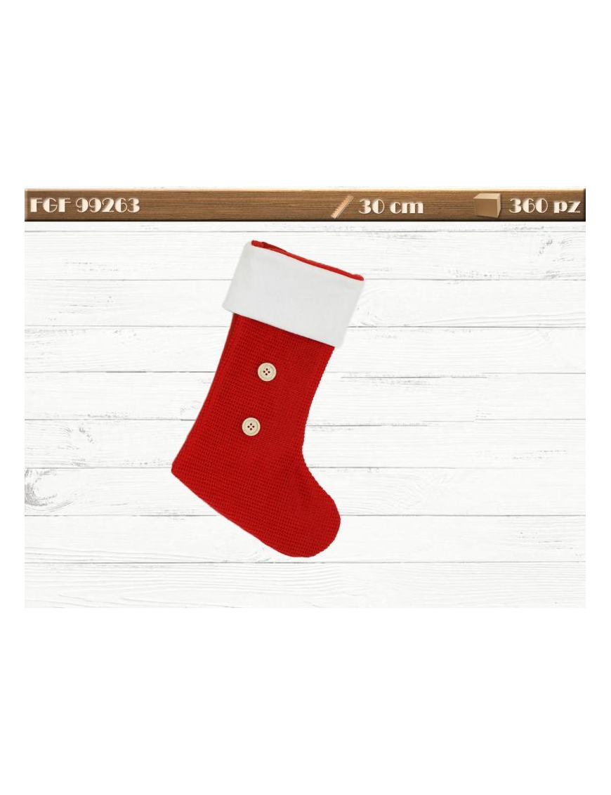 EPIPHANY STOCKING 30cm FABRIC WITH BUTTONS