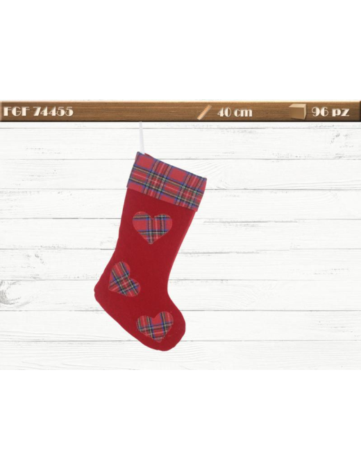 40cm FABRIC EPIPHANY STOCKING WITH DECORATIONS