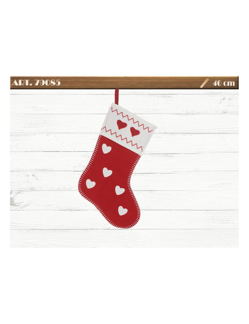 40cm FABRIC EPIPHANY STOCKING WITH DECORATIONS