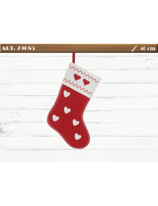40cm FABRIC EPIPHANY STOCKING WITH DECORATIONS