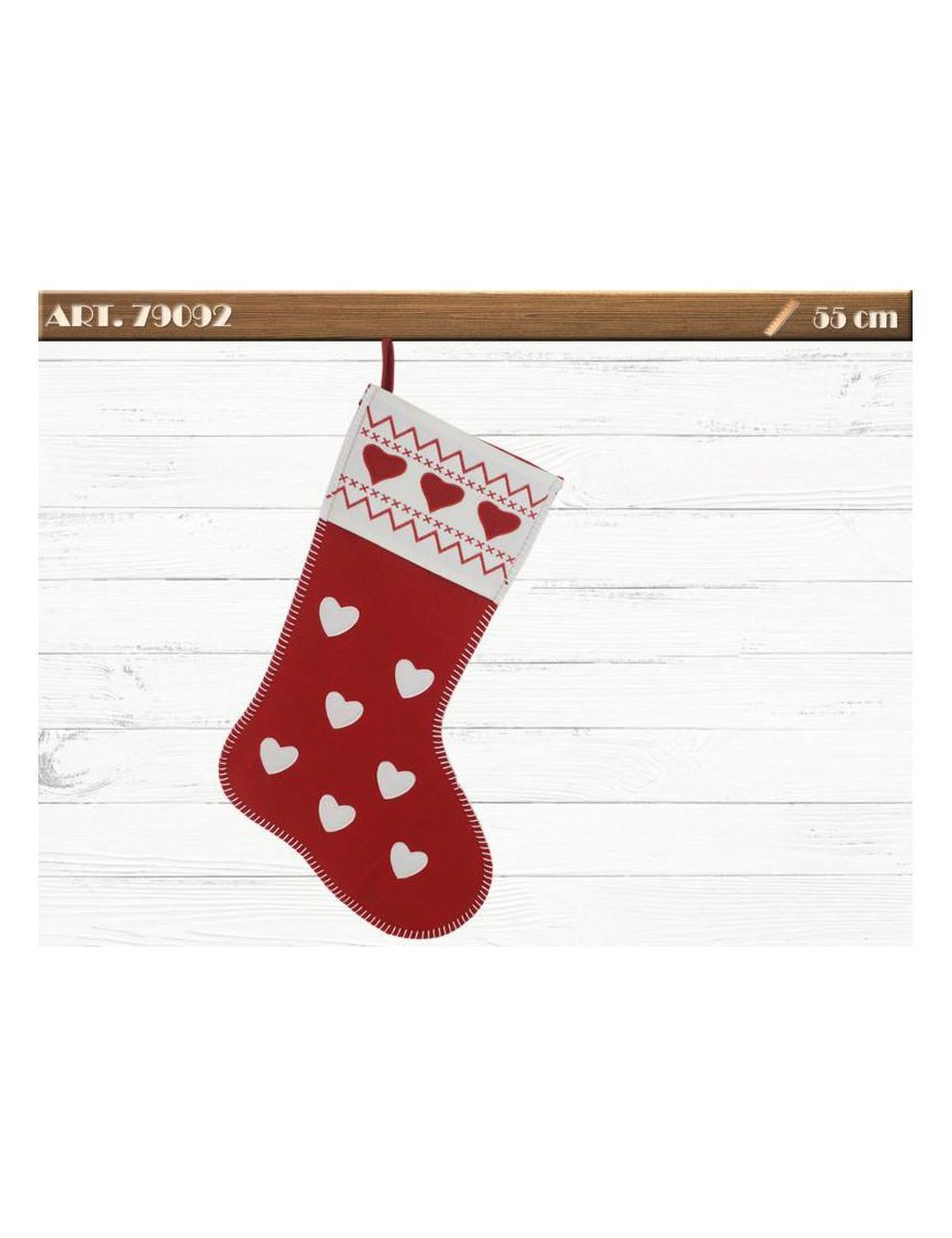 55cm FABRIC EPIPHANY STOCKING WITH DECORATIONS