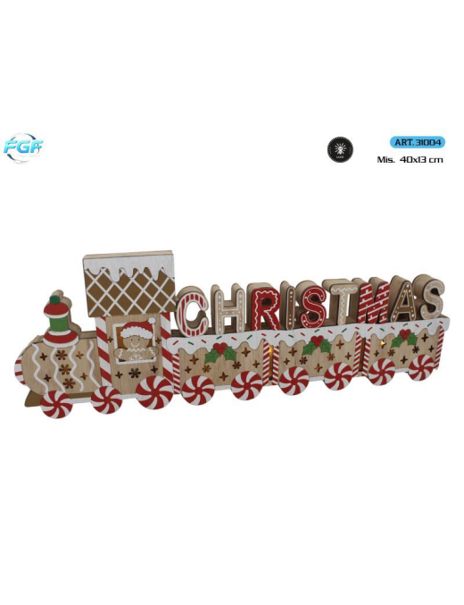 SCRITTA LEGNO DEC.NATALIZIA 40x13 31004