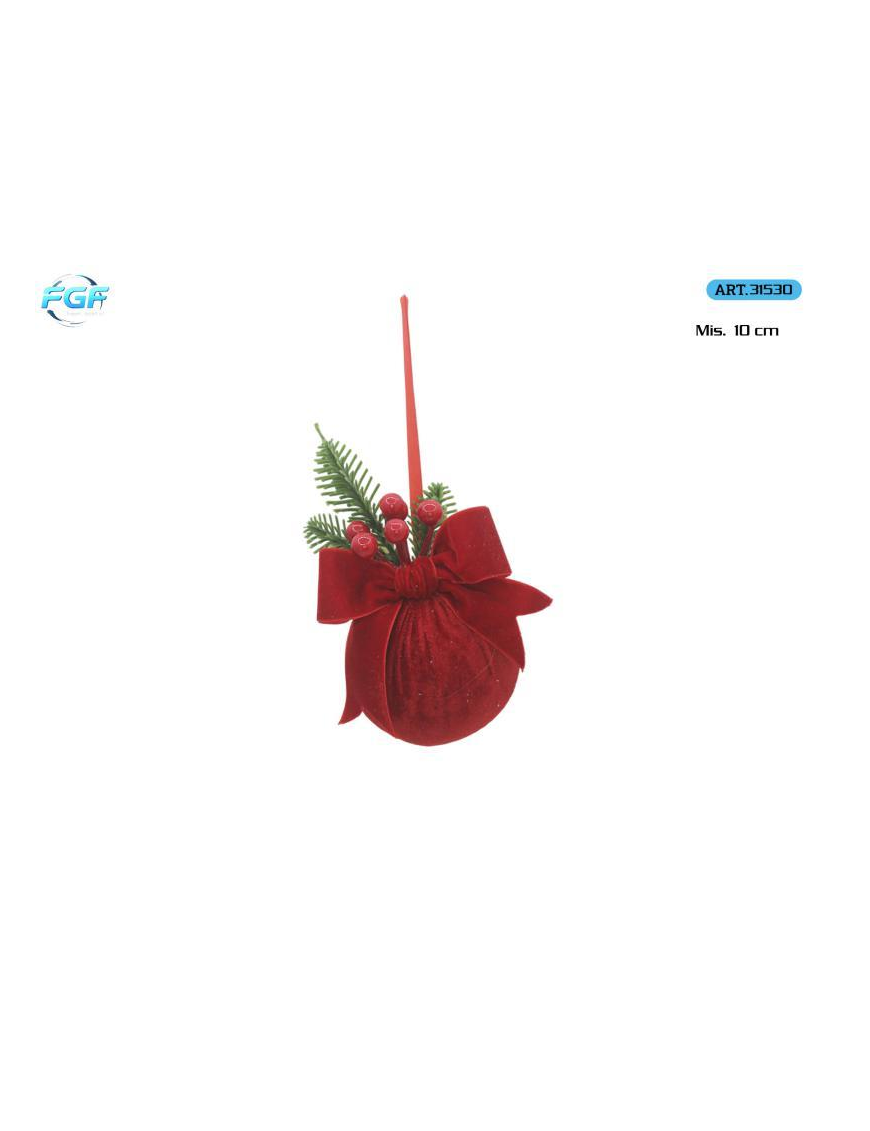VELVET BALL WITH PICK 10cm