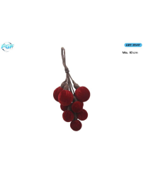 GRAPPOLO TESSUTO ROSSO 18cm 31547