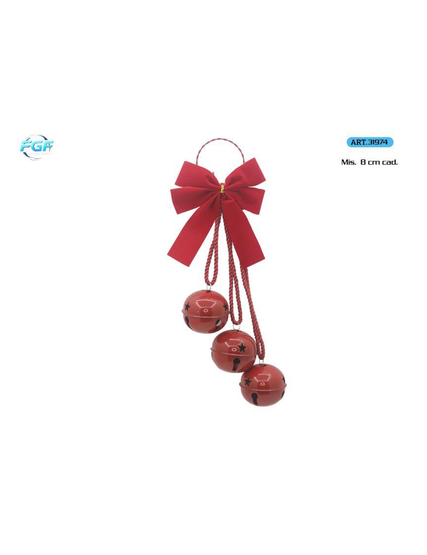 APPENDINO CAMPANELLE ROSSE 8cm 31974