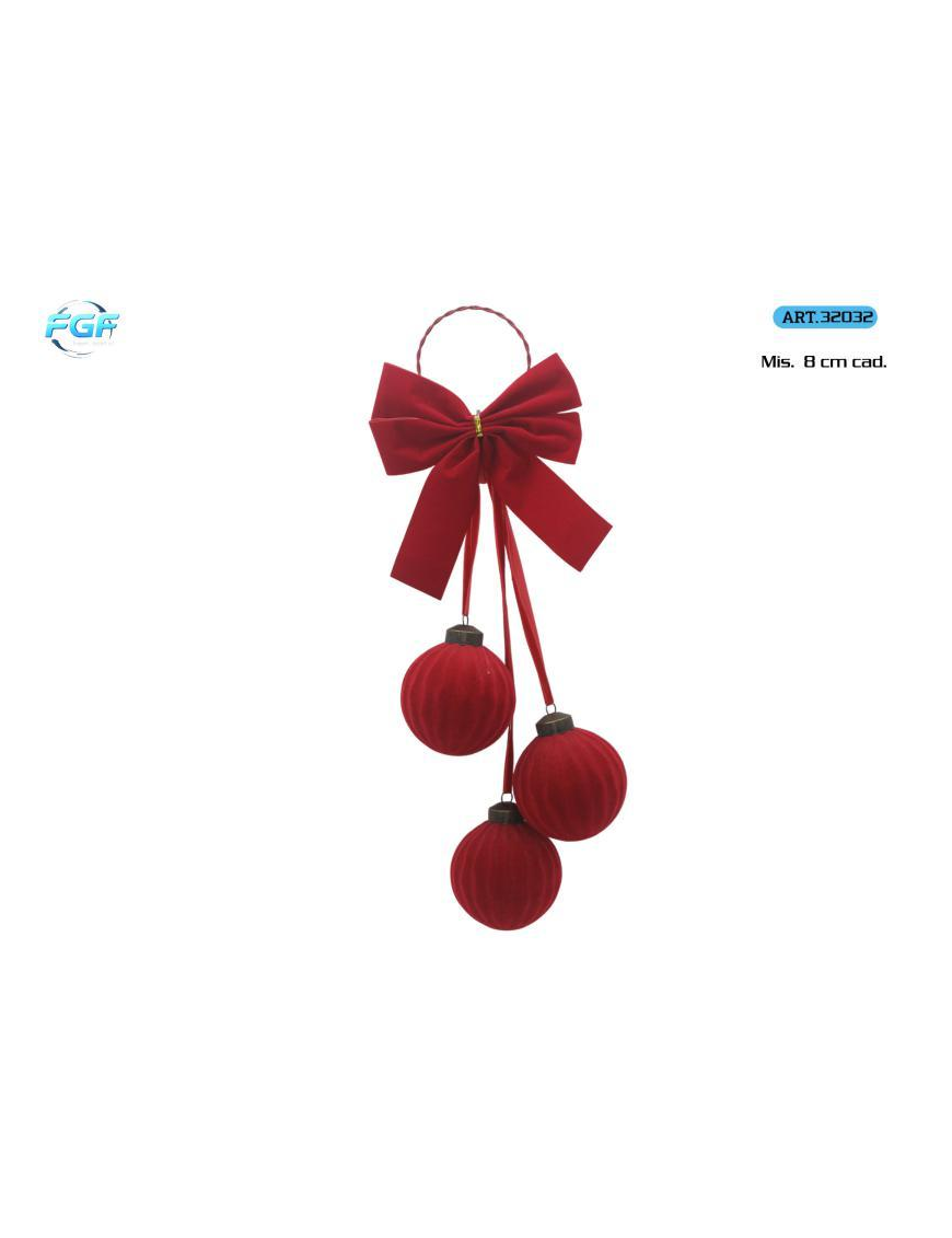 APPENDINO SFERE VELLUTO 8cm 32032