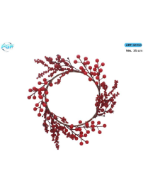 CORONA 35cm BACCHE ROSSE 32704