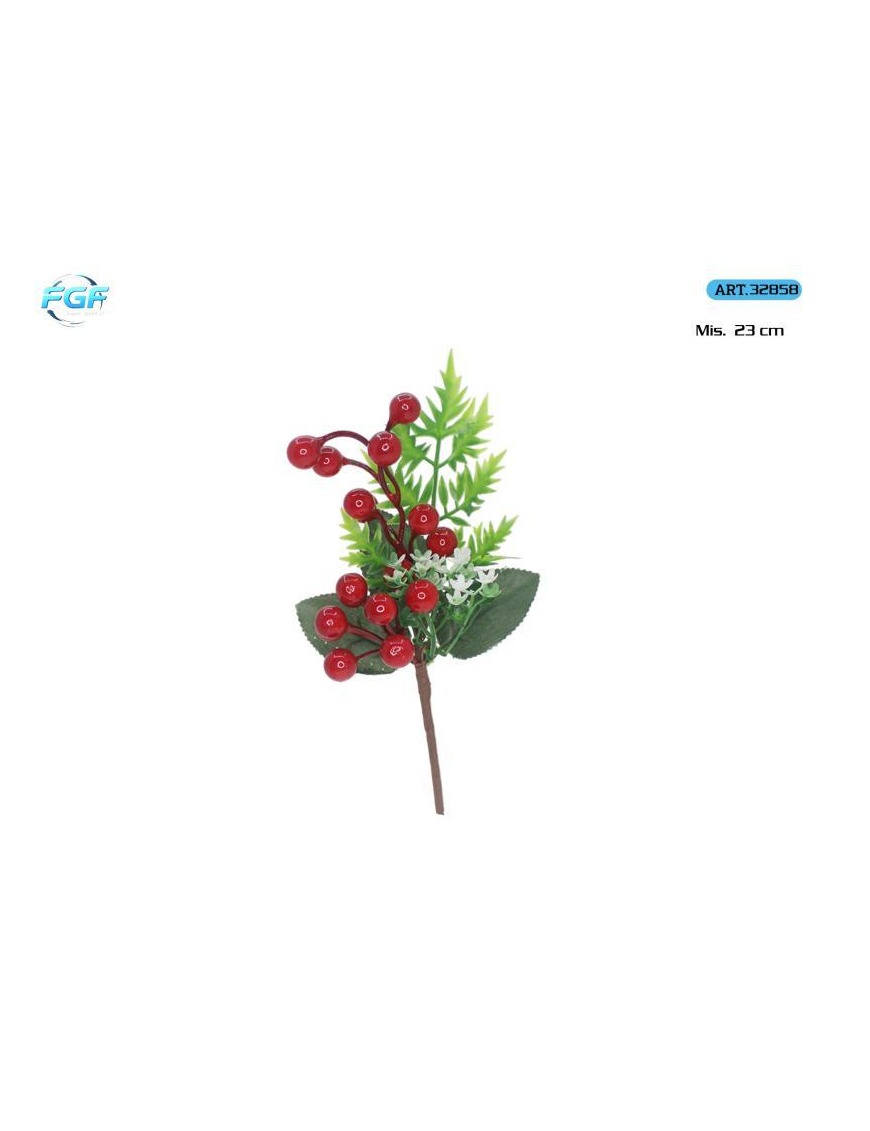 PICK C/BACCHE ROSSE+DECORAZIONI 23cm