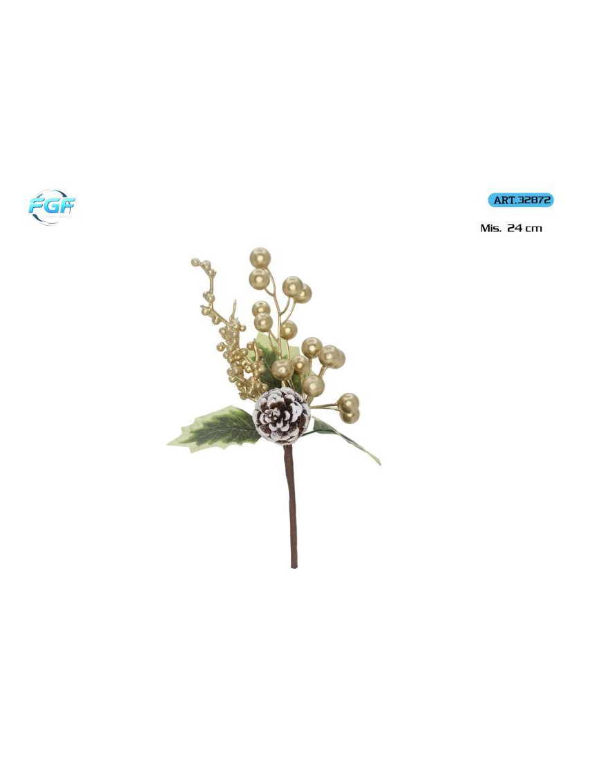 PICK C/BACCHE ORO+DECORAZIONI 24cm