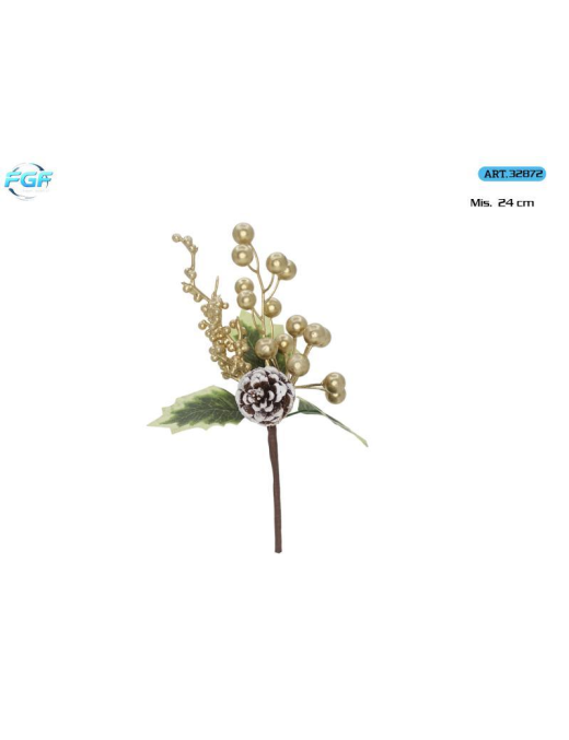PICK C/BACCHE ORO+DECORAZIONI 24cm