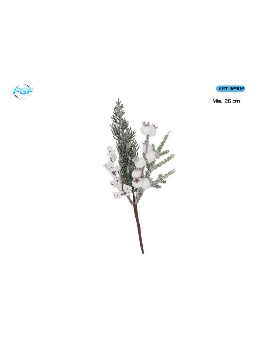 PICK C/BACCHE BIANCHE+DECORAZIONI 26cm