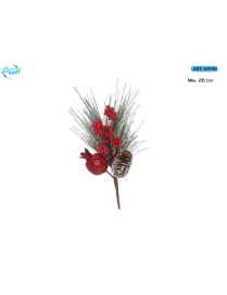 PICK C/BACCHE ROSSE+DECORAZIONI 26cm