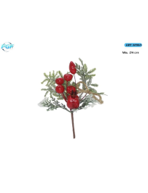 PICK C/BACCHE ROSSE+DECORAZIONI 24cm