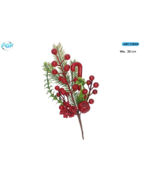 PICK C/BACCHE ROSSE+DECORAZIONI 30cm